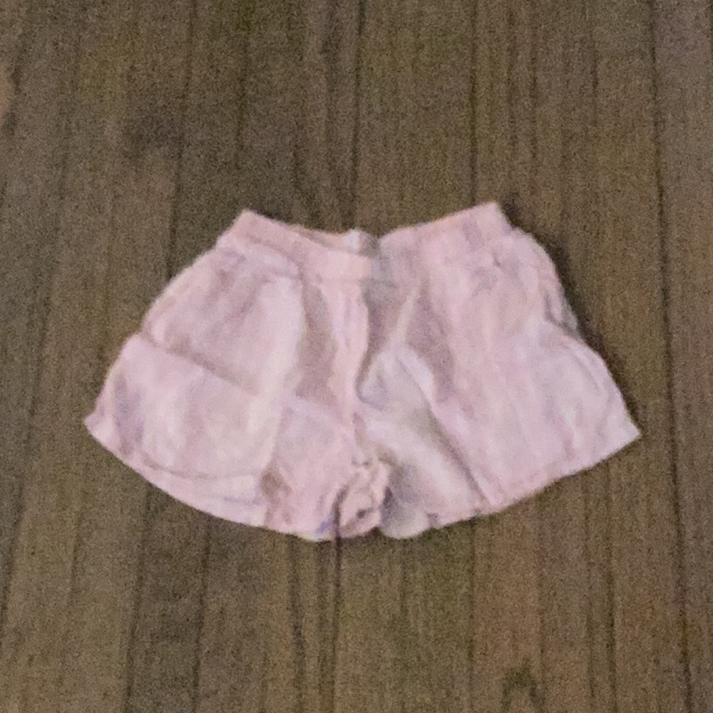Pink tie die striped short